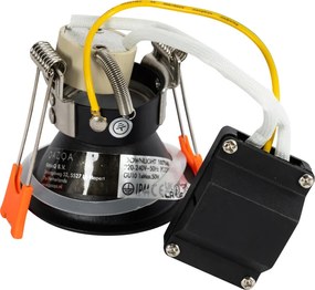 Zestaw 6 czarnych wpuszczanych reflektorów GU10 35 mm IP44 - Dept