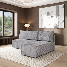 Masseno Narożnik BRISO z funkcją spania i pojemnikiem na pościel Narozniki L, Rozkładana sofa - Jasnoszary, TILIA 86