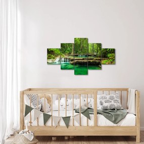 Obraz - Wodospad Erawan w Kanchanaburi, Tajlandia (125x70 cm)
