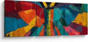 Obraz - Malowany anioł (z zegarem) (90x30 cm)