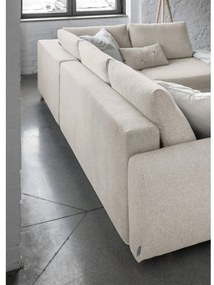 Beżowa rozkładana sofa w kształcie litery "U" Miuform Scandic Lagom, prawostronna