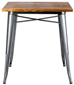 Kwadratowy stó z naturalnego drewna Torix 80 cm