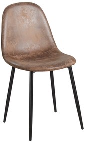 Czarne krzeso Teok w stylu vintage ze sztucznej skóry