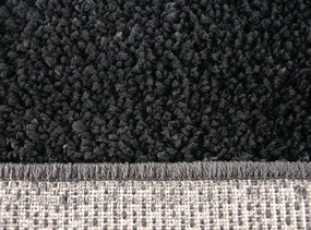 Dywan shaggy Best jednokolorowy czarny 80 cm x 250 cm