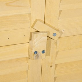 Outsunny szafka ogrodowa drewno szafka na narzędzia szopa na narzędzia z asfaltowym dachem szara