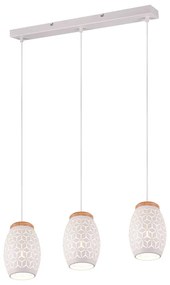 Biała lampa wisząca ø 15 cm Bidar – Trio