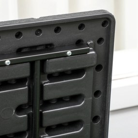 Outsunny Skrzynia Ogrodowa 366 litrów z tworzywa sztucznego, podwójna konstrukcja, wodoodporna skrzynia na poduszki z rolkami i uchwytami, wygląd drewna | Aosom PL