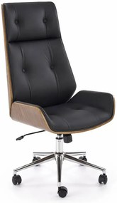 Nowoczesny czarny fotel biurowy obrotowy W1-D35
