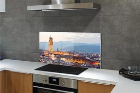 Panel Szklany Panorama Zamku o Zachodzie Słońca