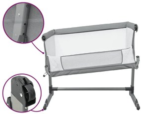Jasnoszara dostawka niemowlęca z regulowaną wysokością G7-R90