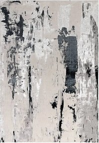 Dywan abstrakcyjny - 160x230cm - Srebrny, kremowy, biały, szary - Aurora Glacier