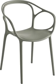 Zestaw 2 współczesnych „Mistral” da pranzo w policropilene grigio versatili cm 57x55 80h