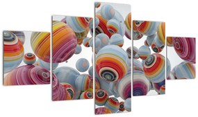 Obraz malowanych kulek (125x70 cm)
