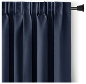 Ciemnoniebieska zaciemniająca zasłona termiczna 140x270 cm Pleat – Restilo
