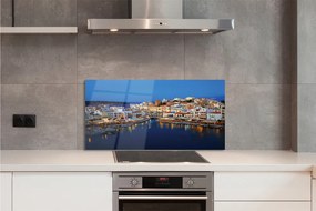 Panel szklany do Kuchni Nocne Wybrzeże w Grecji