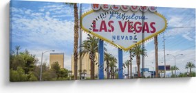 Obraz - Las Vegas (z zegarem) (90x30 cm)