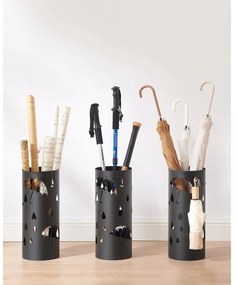 SongmicsHome Metalowy stojak na parasole ANABEL, 17x41 cm, czarna