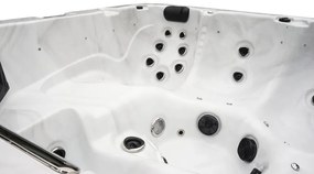 JACUZZI OGRODOWE PREMIUM WANNA  SPA 5-OSOBOWA WHITE OBUDOWA BROWN 195x195 CM