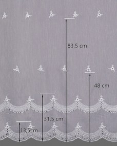 Firana na taśmie wave kolor biały tkanina półprzezroczysta, strukturalna, wzorzysta