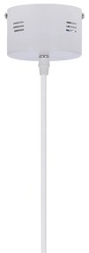 Biała lampa wisząca LED z metalowym kloszem Lund – Candellux Lighting