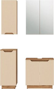 Zestaw mebli łazienkowych dąb/kaszmir w paski 59.8x32x62.1 lotta