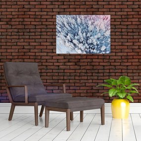 Obraz na szkle ośnieżonych drzew (70x50 cm)