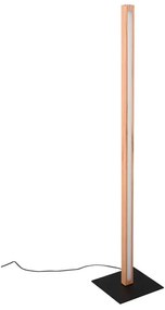 Czarno-naturalna lampa stojąca LED (wysokość 115 cm) Bellari – Trio