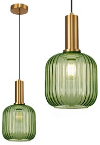 Lampa Sufitowa Wisząca Szklana APP462-1CP Zielona