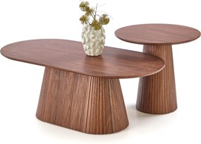 Stolik kawowy okrągły Stellis 60 cm - orzech