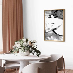 Plakat Zakochana elegancja 60x90 cm z ramą złotą bez marginesu ARTGEIST B