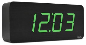 Duży zegar elektroniczny budzik led drewniany cyfrowy stojący termometr dat