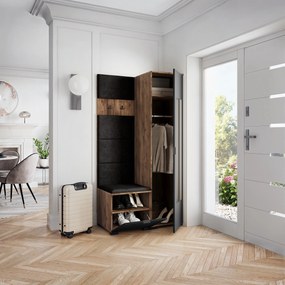 Masseno Garderoba VIRA 95/181/51 cm Nowoczesna Szafa do Przedpokoju Dąb lefkas