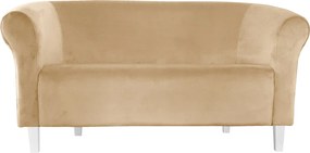 Sofa Milo tkanina Welur : Kolor nogi - Biała, Kolor tkaniny - VELVET - MG06, Typ tkaniny - Velvet, Wysokość nogi - 15 cm