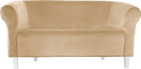 Sofa Milo tkanina Welur wygodna sofa tapicerowana do salonu i poczekalni : Kolor nogi - Biała, Kolor tkaniny - VELVET - MG06, Typ tkaniny - Velvet, Wysokość nogi - 15 cm