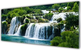 Panel Szklany do Kuchni Krystaliczny Wodospad