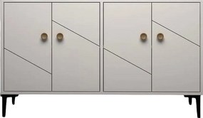 Stojak pod telewizor – 120 cm x 30 cm x 75 cm – Biały – Płyta wiórowa pokryta melaminą