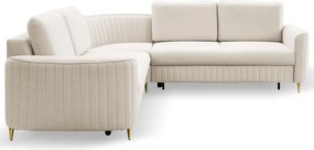 Narożnik LAREN nowoczesna sofa z funkcją spania pojemnik na pościel prawa strona CASTEL 03 251x251x85 cm