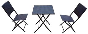 Zestaw mebli ogrodowych technorattanowych Orlean czarny PATIO