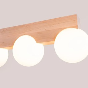 Plafon BULBO 3 naturalne drewno SOLLUX  LIGHTING