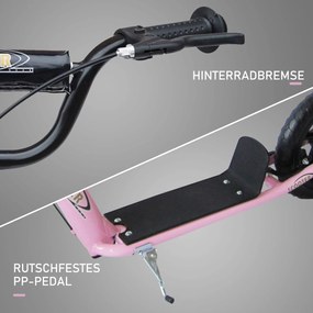 Hulajnoga miejska dla dzieci Składana regulowana czerwona 120x52x80-88cm Bezpieczna zabawa na świeżym powietrzu | Aosom PL