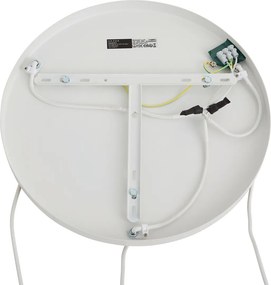 Lampa wisząca Japandi biała z organicznym kloszem 3-punktowa - Moonstone