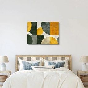 Obraz na szkle - Abstrakcja w oliwkowym kolorze (70x50 cm)