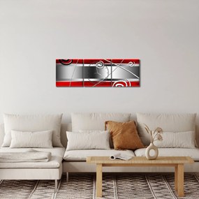 Abstrakcyjny obraz (z zegarem) (90x30 cm)