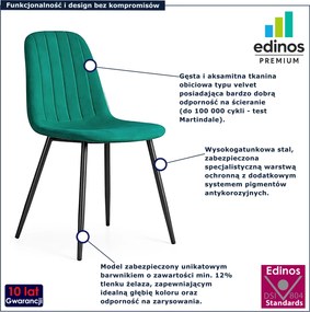 Zestaw 2 zielonych krzeseł tapicerowanych welurem K8-D29