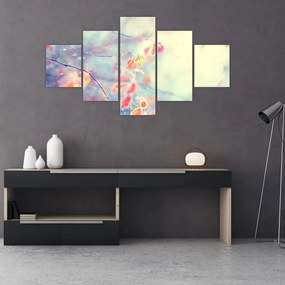 Obraz - Listki w lodzie (125x70 cm)