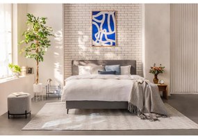Szare tapicerowane łóżko dwuosobowe z materacem i stelażem 180x200 cm Noira Slim – Bonami Selection