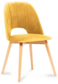 Krzesło do jadalni TINO 86x48 cm żółte/buk