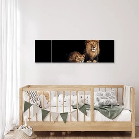 Obraz - Lew i lwica (170x50 cm)