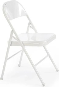 Składane białe krzesło S3-D07
