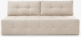 Sofa z Funkcją Spania MORANA Kremowa Szenil Nowoczesna